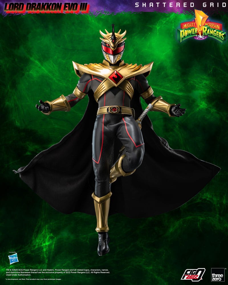 ThreeZero Mighty Morphin Power Rangers Shattered Grid Lord Drakkon Evo III FigZero 1/6 Actionfigur