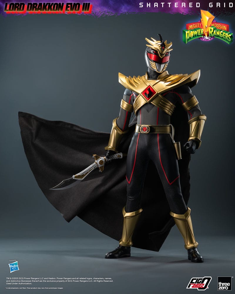 ThreeZero Mighty Morphin Power Rangers Shattered Grid Lord Drakkon Evo III FigZero 1/6 Actionfigur