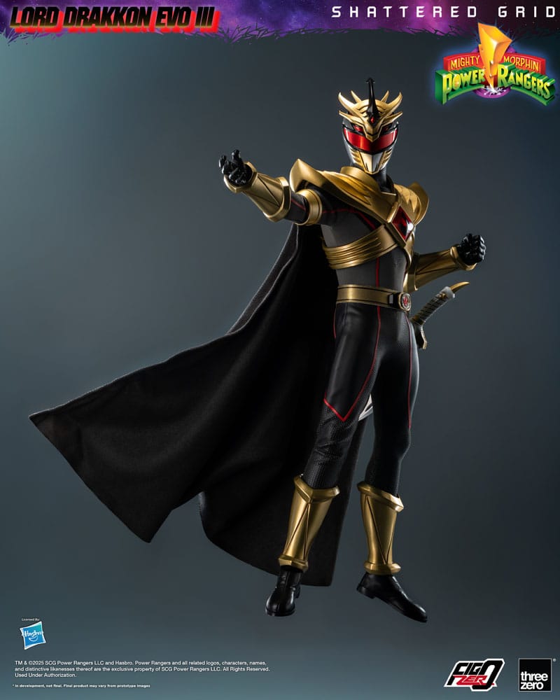 ThreeZero Mighty Morphin Power Rangers Shattered Grid Lord Drakkon Evo III FigZero 1/6 Actionfigur