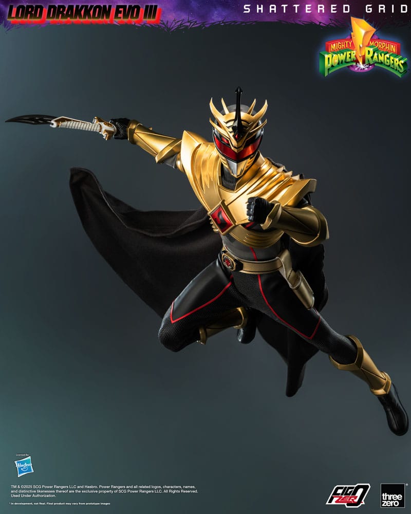 ThreeZero Mighty Morphin Power Rangers Shattered Grid Lord Drakkon Evo III FigZero 1/6 Actionfigur
