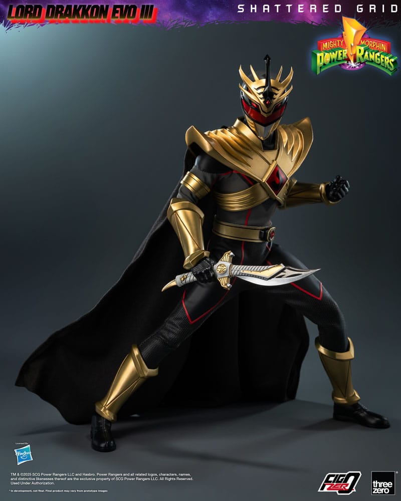 ThreeZero Mighty Morphin Power Rangers Shattered Grid Lord Drakkon Evo III FigZero 1/6 Actionfigur