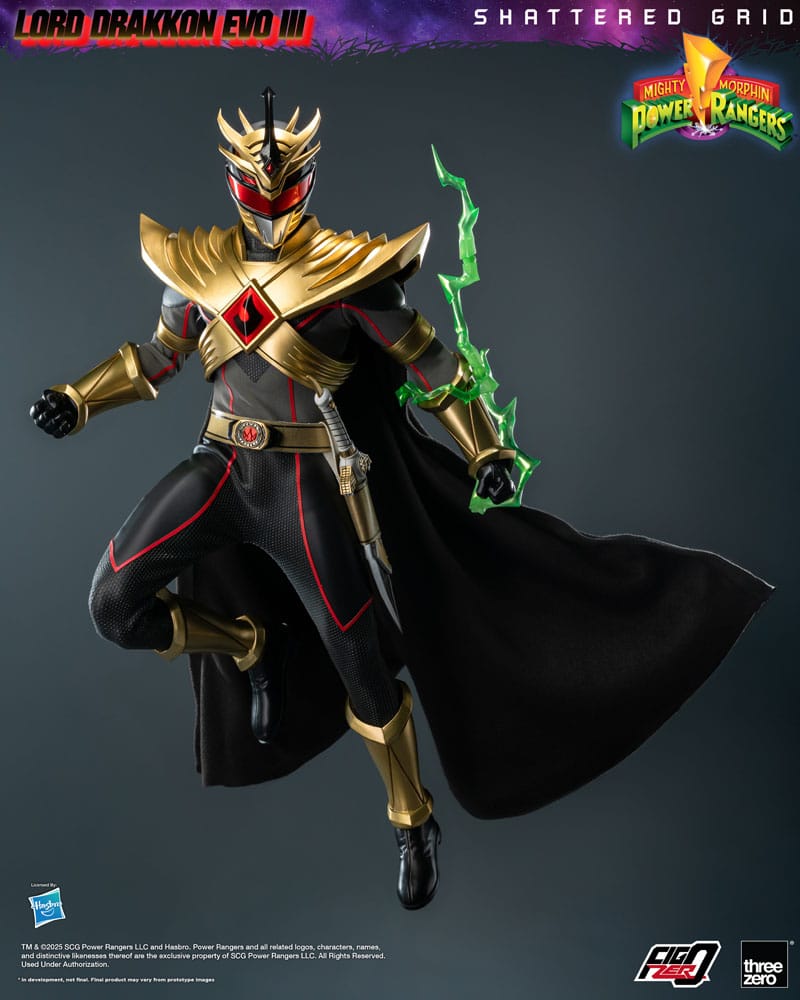 ThreeZero Mighty Morphin Power Rangers Shattered Grid Lord Drakkon Evo III FigZero 1/6 Actionfigur