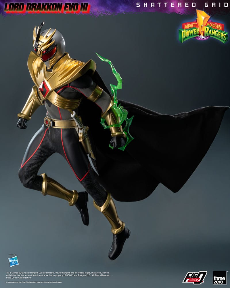 ThreeZero Mighty Morphin Power Rangers Shattered Grid Lord Drakkon Evo III FigZero 1/6 Actionfigur