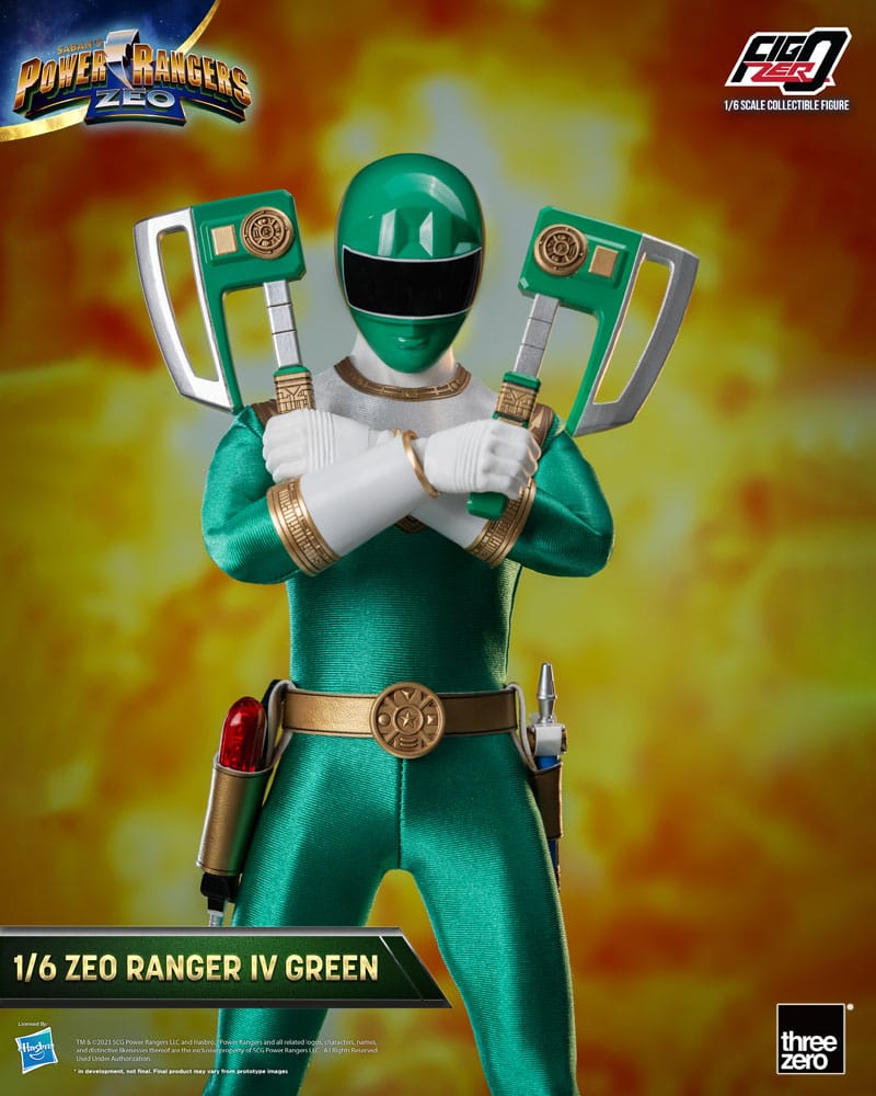 ThreeZero Power Rangers Green IV Zeo FigZero 1/6 Actionfigur