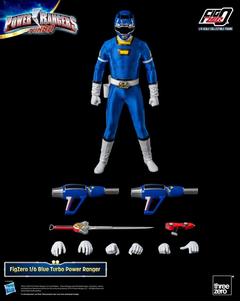 ThreeZero Power Rangers Turbo Blue Turbo Power Ranger FigZero 1/6 Actionfigur