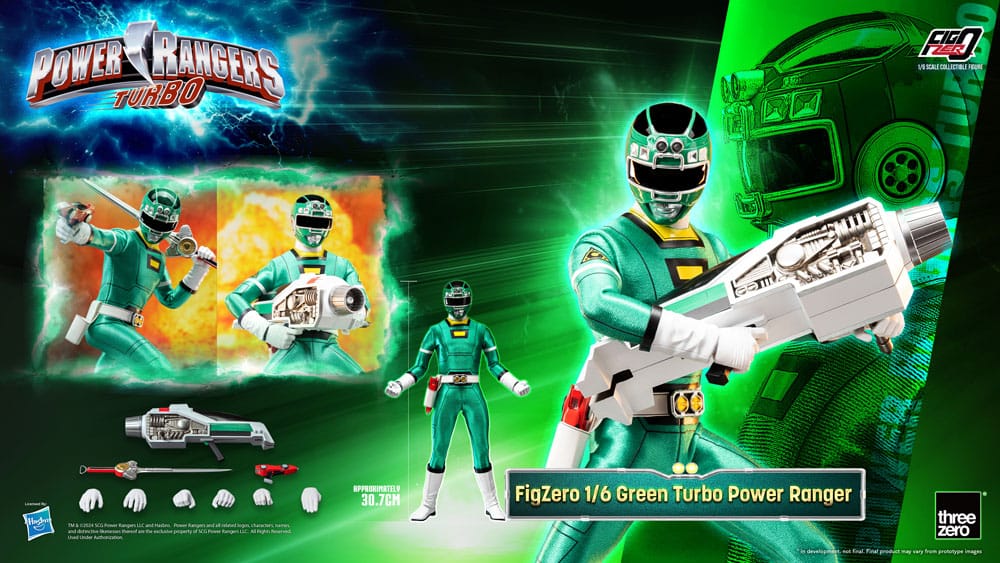ThreeZero Power Rangers Turbo Green Turbo Power Ranger FigZero 1/6 Actionfigur