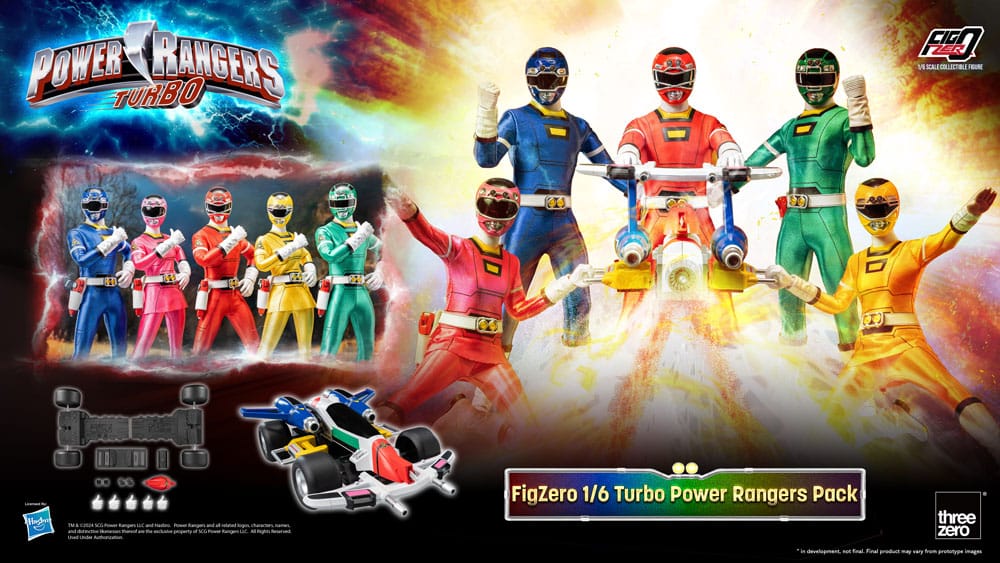 ThreeZero Power Rangers Turbo Power Rangers 5er-Pack FigZero 1/6 Actionfiguren