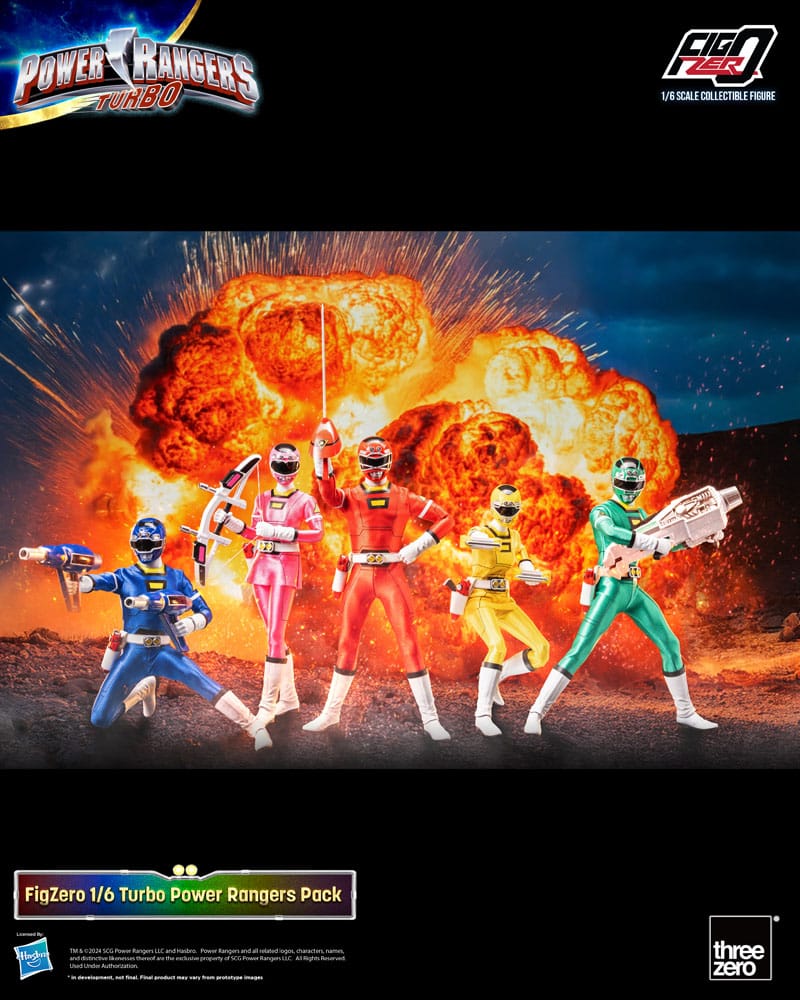ThreeZero Power Rangers Turbo Power Rangers 5er Pack FigZero 1/6 Actionfiguren