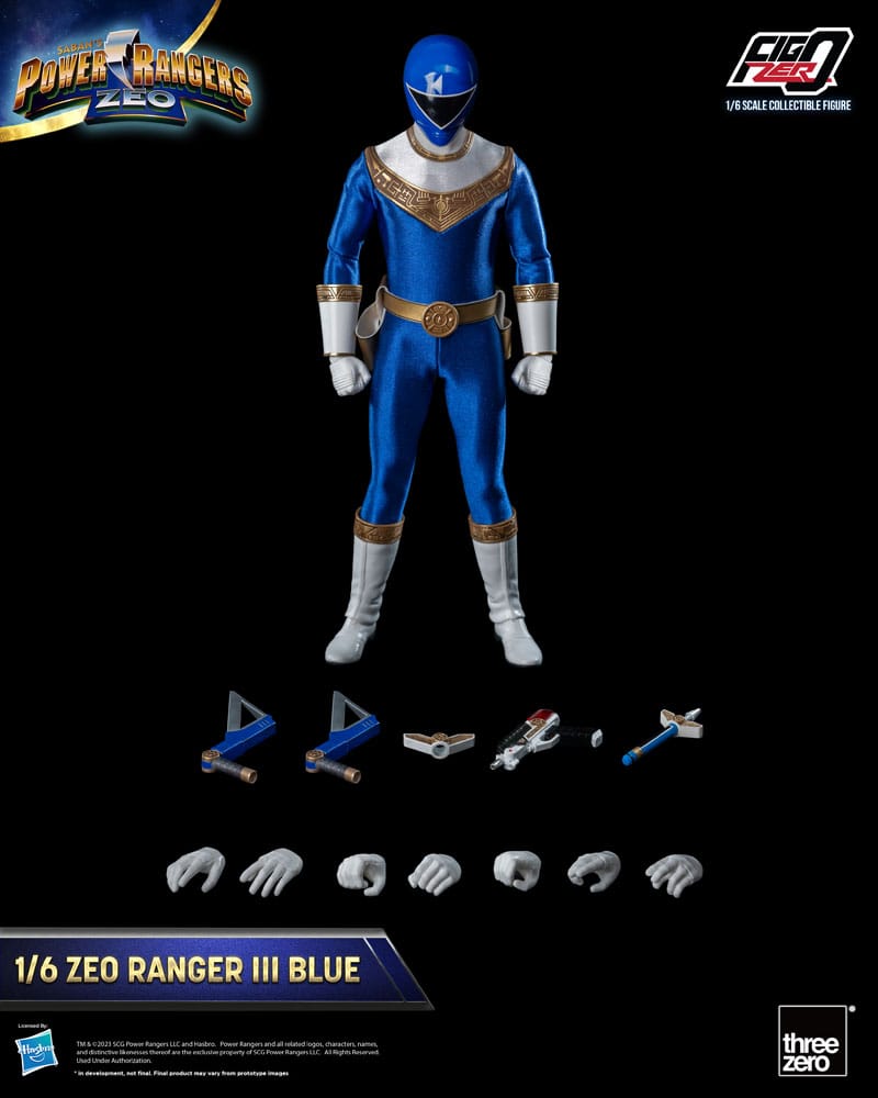 ThreeZero Power Rangers Zeo Blue III FigZero 1/6 Actionfigur