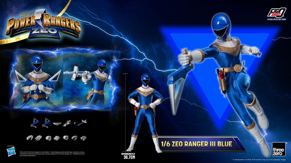 ThreeZero Power Rangers Zeo Blue III FigZero 1/6 Actionfigur