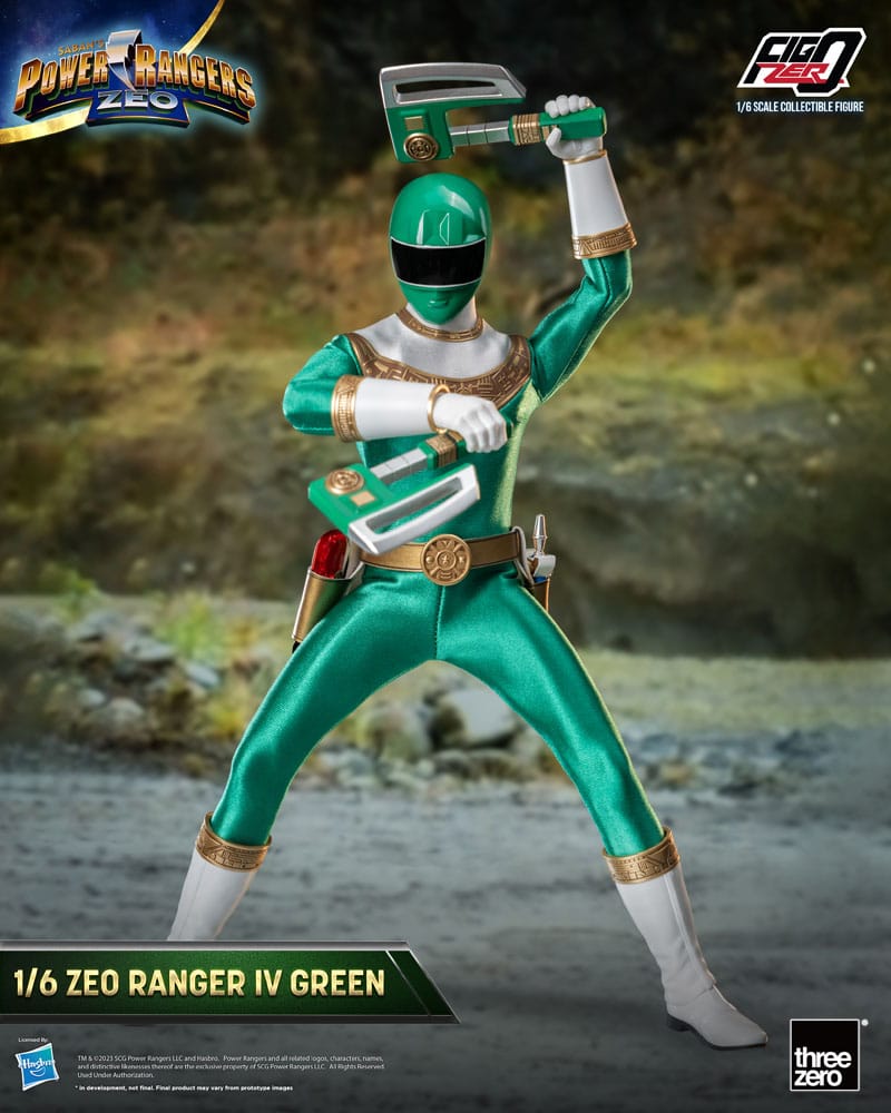ThreeZero Power Rangers Zeo Green IV FigZero 1/6 Actionfigur