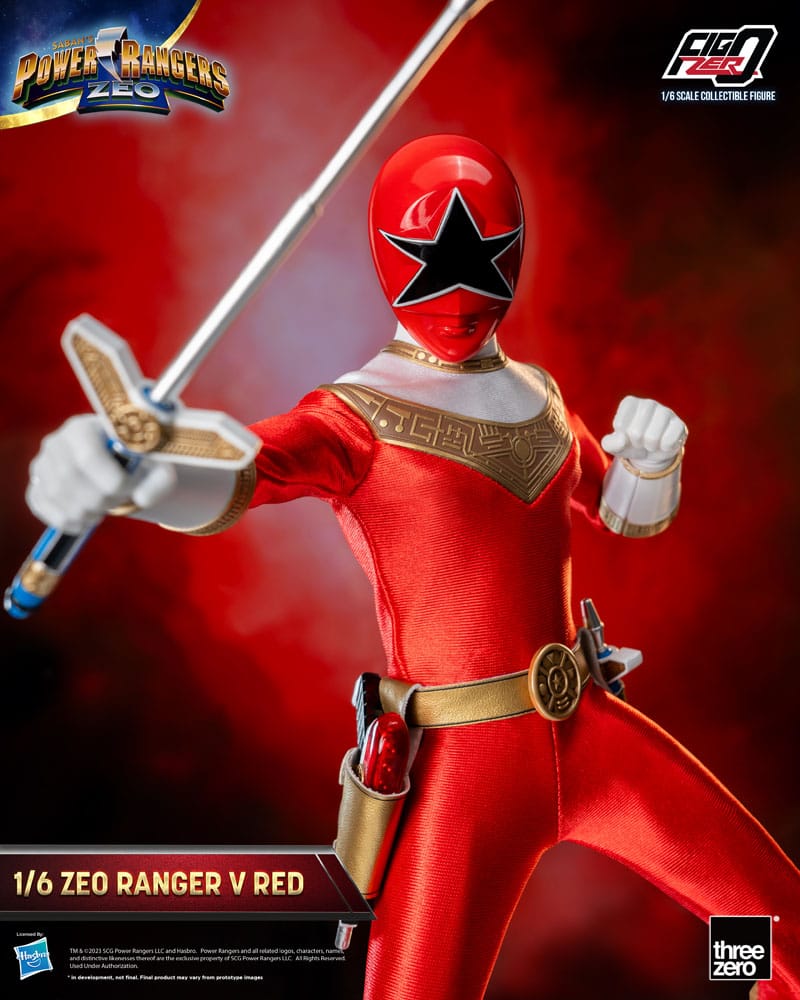 ThreeZero Power Rangers Zeo Ranger V Red FigZero 1/6 Actionfigur