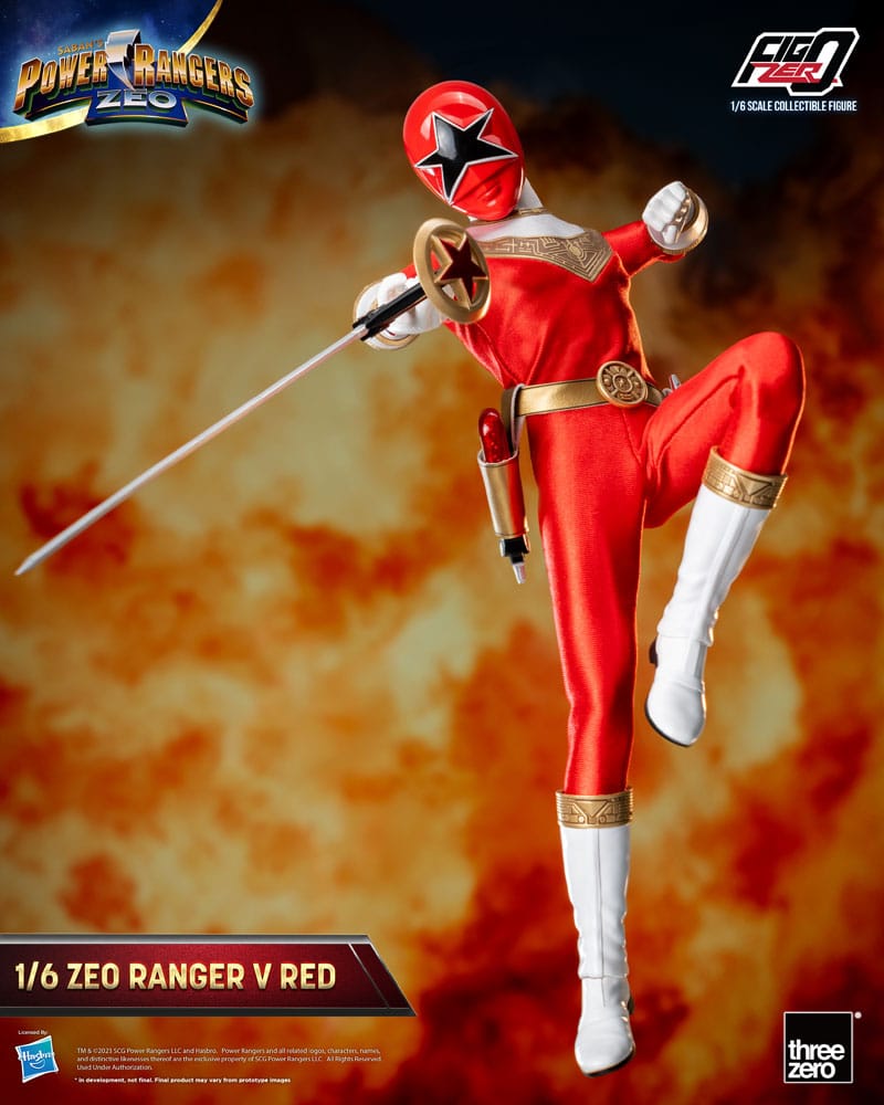 ThreeZero Power Rangers Zeo Ranger V Red FigZero 1/6 Actionfigur