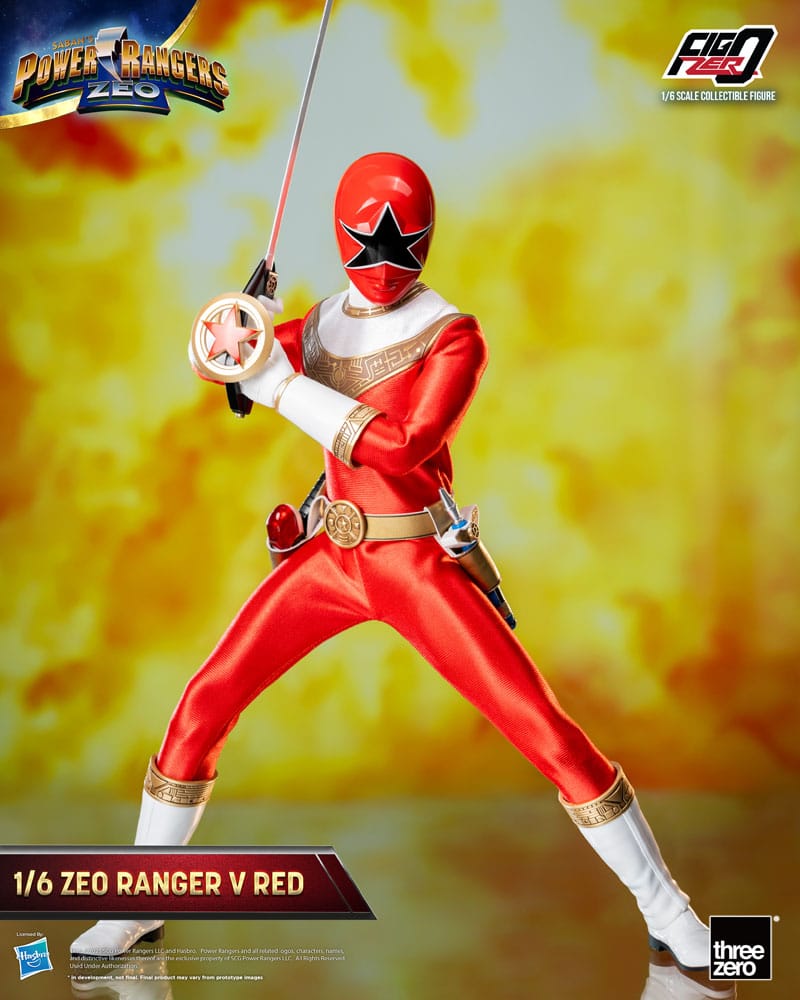 ThreeZero Power Rangers Zeo Ranger V Red FigZero 1/6 Actionfigur