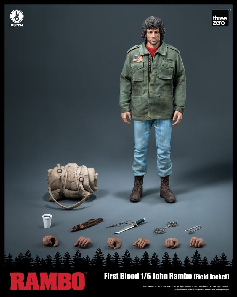 ThreeZero Rambo First Blood John Rambo (Field Jacket) 1/6 Actionfigur
