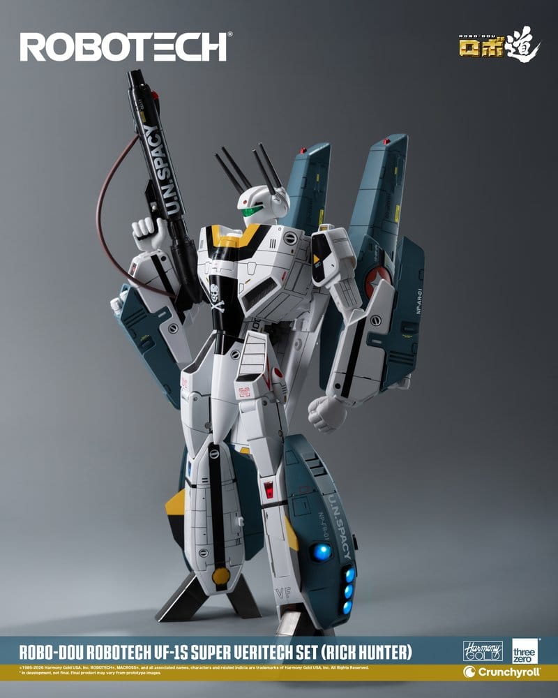 ThreeZero Robotech Robo-Dou Rick Hunter VF-1S Super Veritech Set Actionfigur