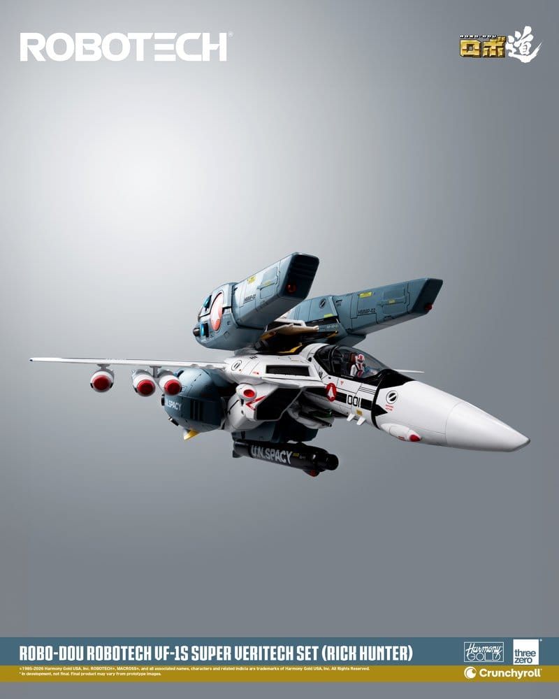 ThreeZero Robotech Robo-Dou Rick Hunter VF-1S Super Veritech Set Actionfigur