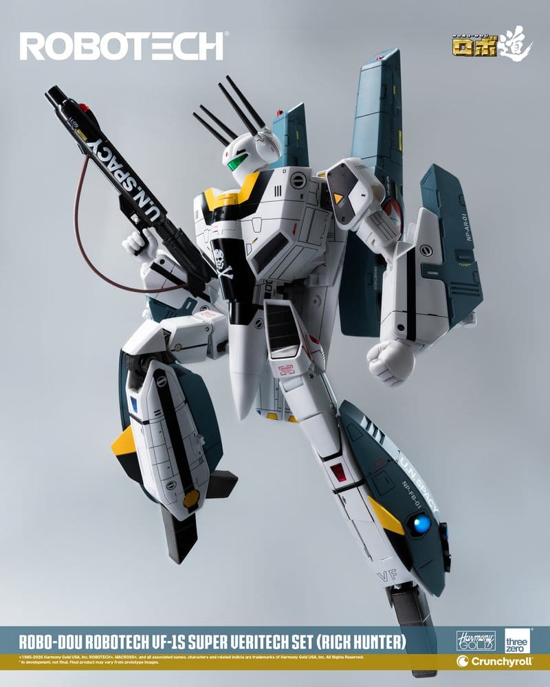 ThreeZero Robotech Robo-Dou Rick Hunter VF-1S Super Veritech Set Actionfigur