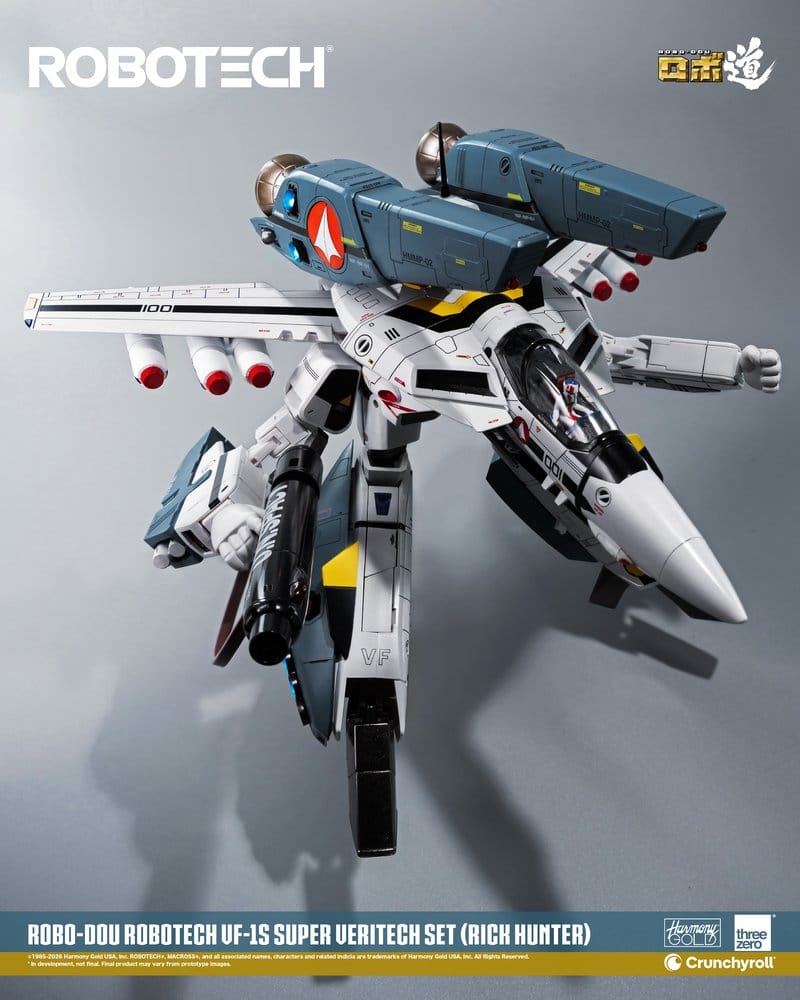 ThreeZero Robotech Robo-Dou Rick Hunter VF-1S Super Veritech Set Actionfigur