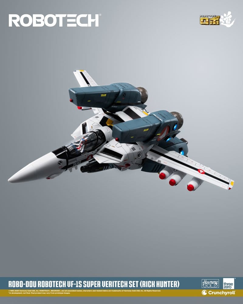 ThreeZero Robotech Robo-Dou Rick Hunter VF-1S Super Veritech Set Actionfigur
