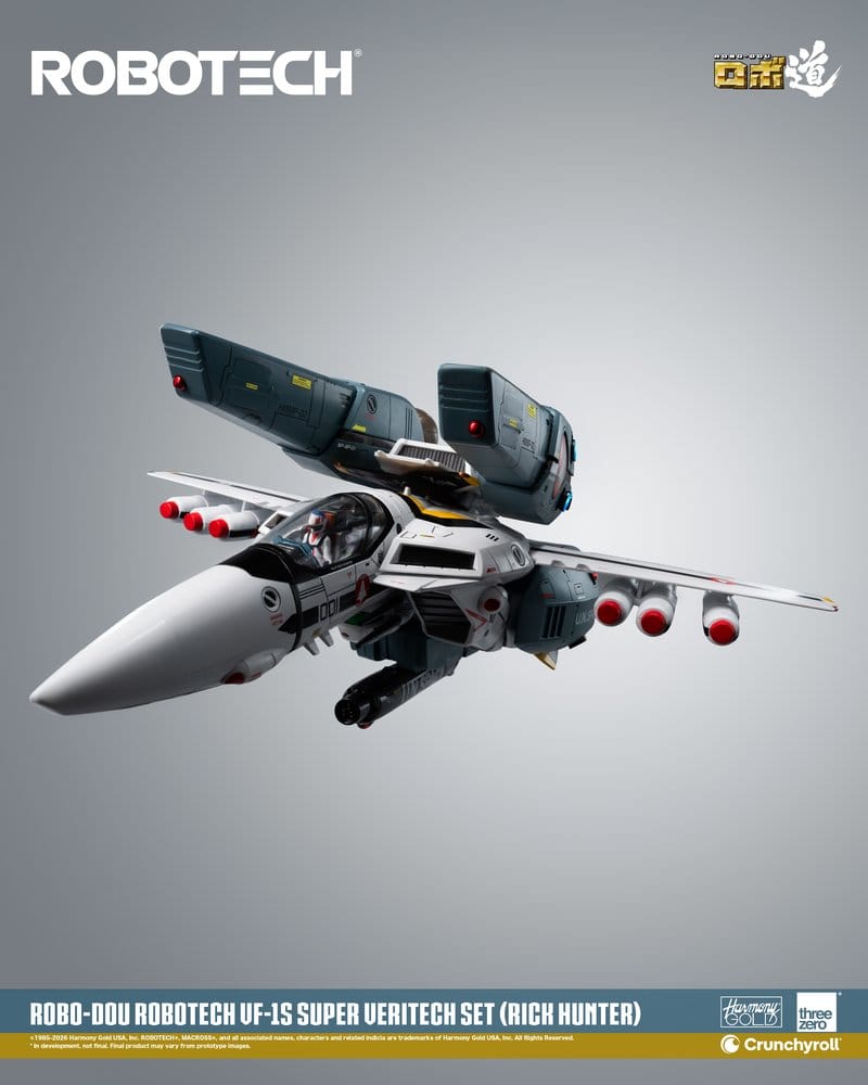 ThreeZero Robotech Robo-Dou Rick Hunter VF-1S Super Veritech Set Actionfigur