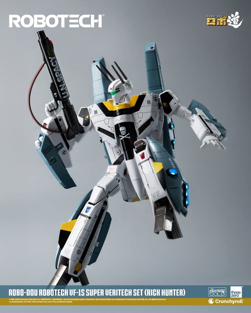 ThreeZero Robotech Robo-Dou Rick Hunter VF-1S Super Veritech Set Actionfigur