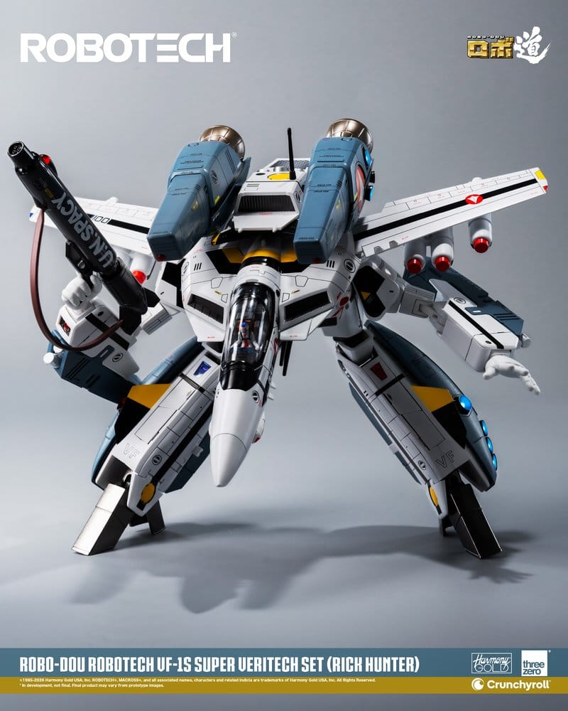 ThreeZero Robotech Robo-Dou Rick Hunter VF-1S Super Veritech Set Actionfigur