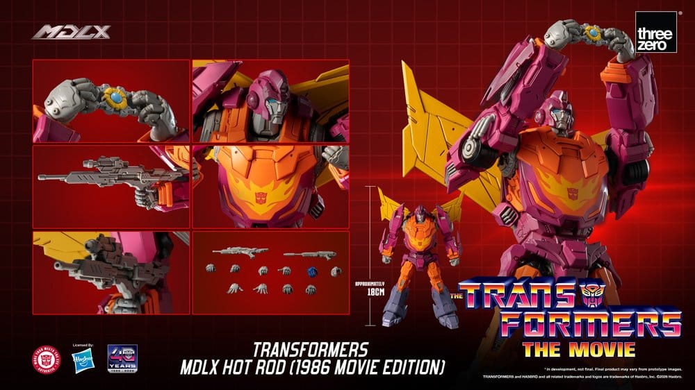 ThreeZero Transformers Hot Rod (1986 Movie Edition) MDLX Actionfigur
