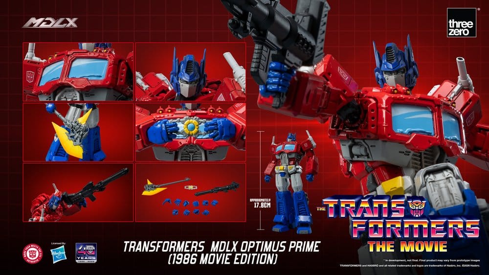 ThreeZero Transformers MDLX Optimus Prime 1986 Movie Edition Actionfigur
