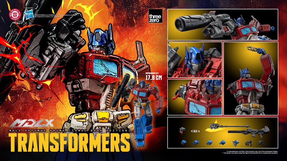 ThreeZero Transformers Optimus Prime MDLX Comic Book Edition Actionfigur