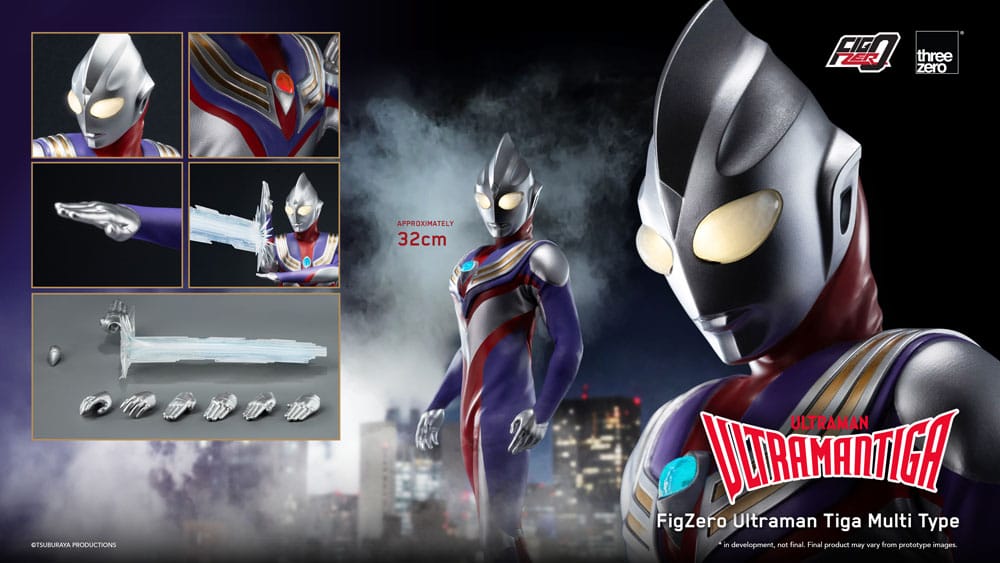 ThreeZero Ultraman Tiga Ultraman Tiga Multi Type FigZero 1/6 Actionfigur