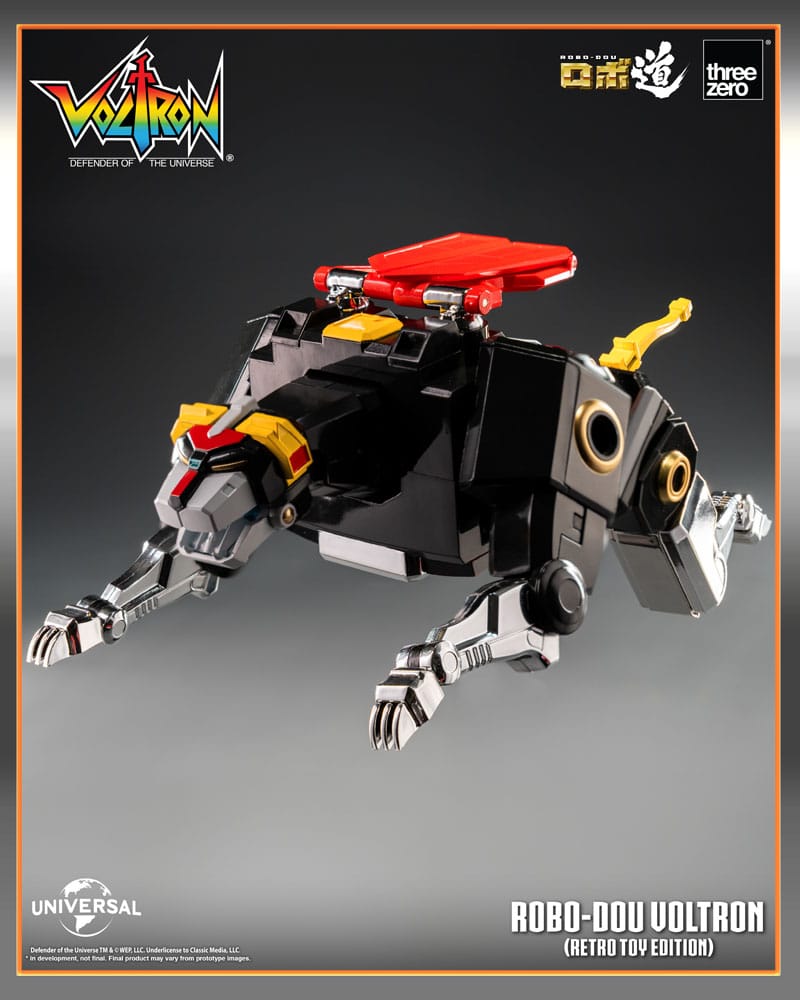 ThreeZero Voltron Defender of the Universe Robo-Dou Actionfigur Voltron Retro Toy Edition
