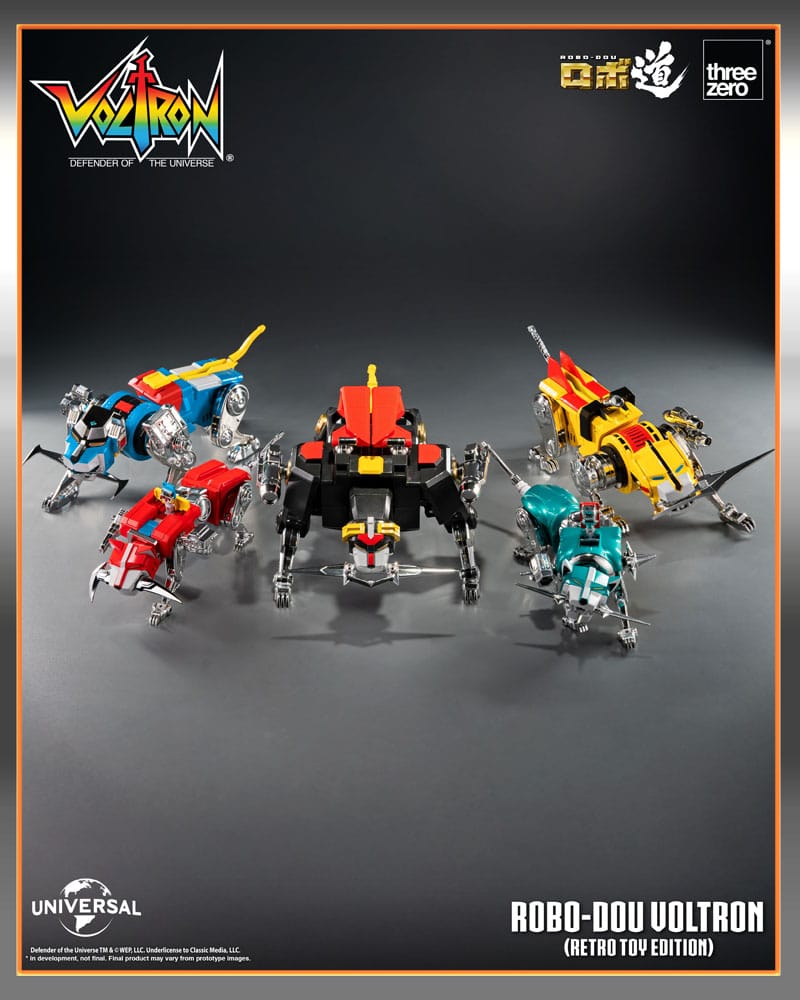 ThreeZero Voltron Defender of the Universe Robo-Dou Actionfigur Voltron Retro Toy Edition