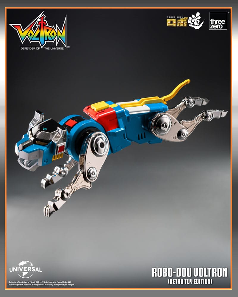 ThreeZero Voltron Defender of the Universe Robo-Dou Actionfigur Voltron Retro Toy Edition