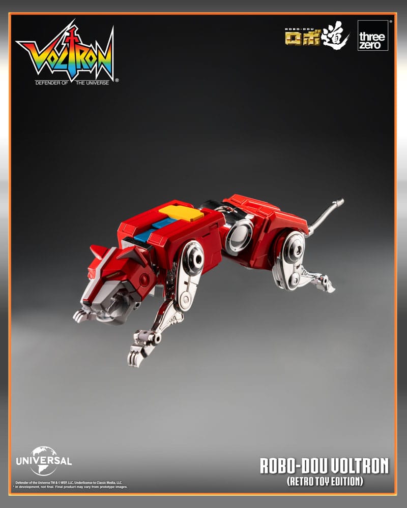 ThreeZero Voltron Defender of the Universe Robo-Dou Actionfigur Voltron Retro Toy Edition