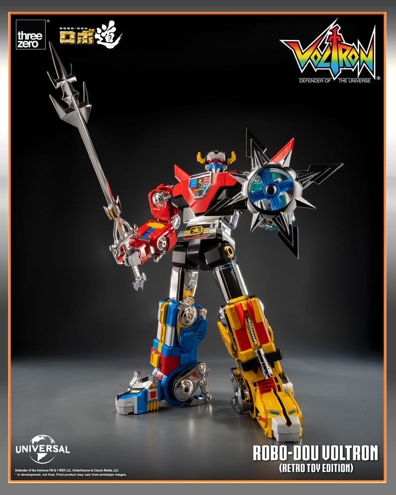 ThreeZero Voltron Defender of the Universe Robo-Dou Actionfigur Voltron Retro Toy Edition