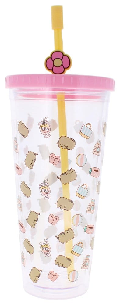 Thumbs Up Pusheen Becher mit Strohhalm