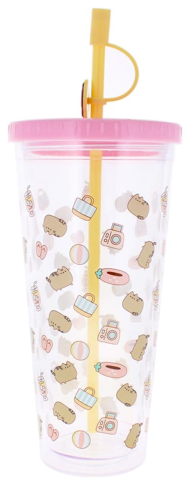 Thumbs Up Pusheen Becher mit Strohhalm