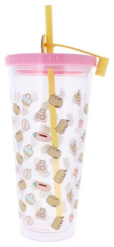 Thumbs Up Pusheen Becher mit Strohhalm