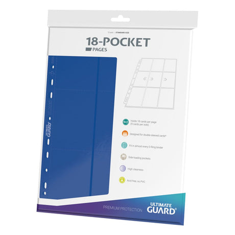 Ultimate Guard Ultimate Guard 18-Pocket Pages Side-Loading (10) - Blue