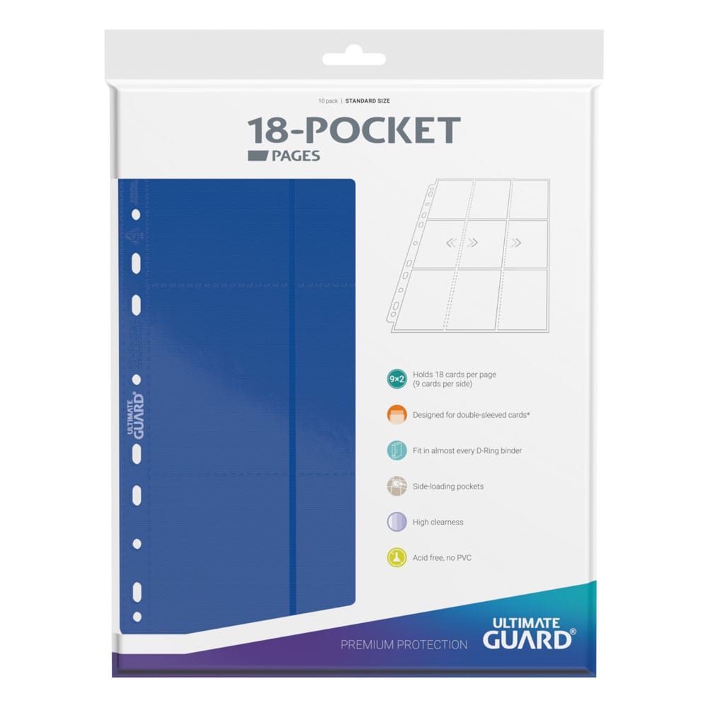 Ultimate Guard Ultimate Guard 18-Pocket Pages Side-Loading (10) - Blue