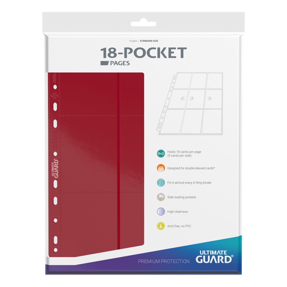 Ultimate Guard Ultimate Guard 18-Pocket Pages Side-Loading (10) - Red