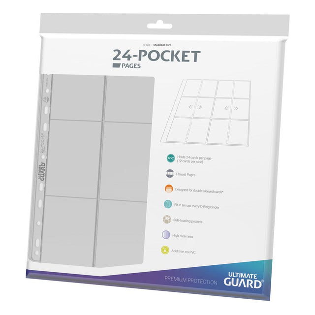 Ultimate Guard Ultimate Guard 24-Pocket QuadRow Pages Side-Loading (10) - Transparent