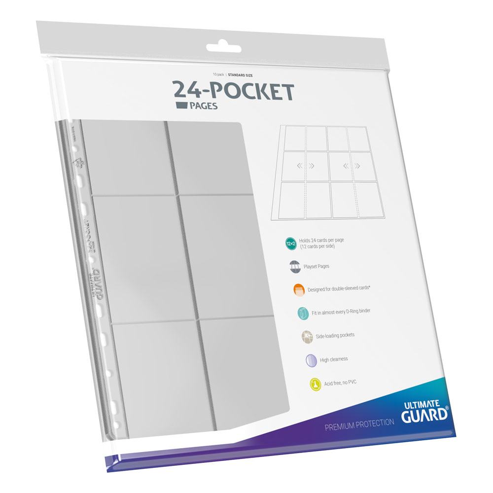 Ultimate Guard Ultimate Guard 24-Pocket QuadRow Pages Side-Loading (10) - Transparent