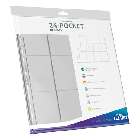 Ultimate Guard Ultimate Guard 24-Pocket QuadRow Pages Side-Loading (10) - Transparent