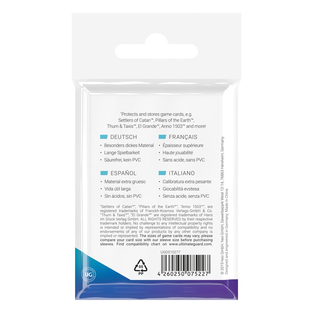 Ultimate Guard Ultimate Guard Board Game Sleeves (50) - Mini European