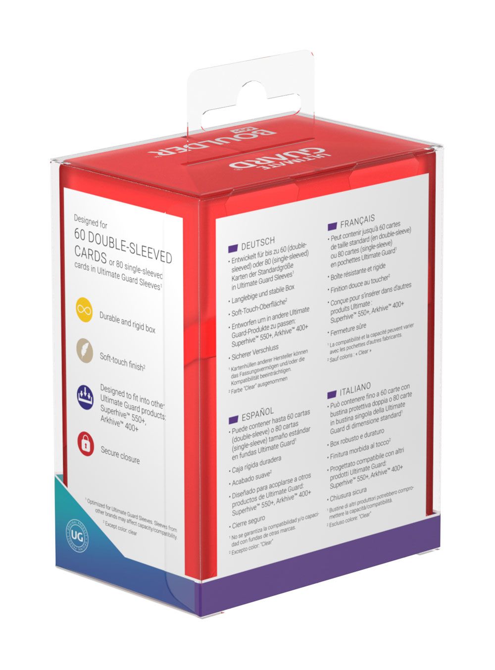 Ultimate Guard Ultimate Guard Boulder 60+ - Ruby