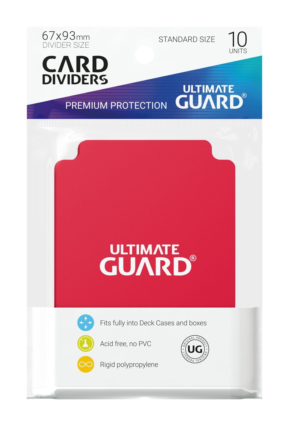 Ultimate Guard Ultimate Guard Card Dividers Standard Size (10) - Red