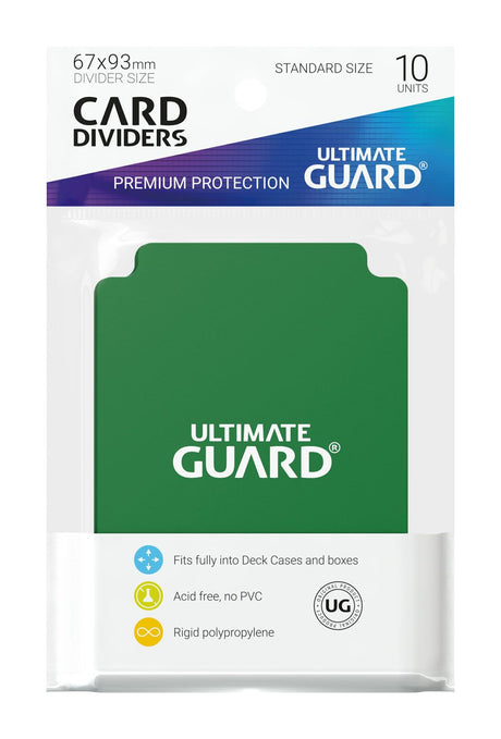 Ultimate Guard Ultimate Guard Card Dividers Standard Size (10) - Green