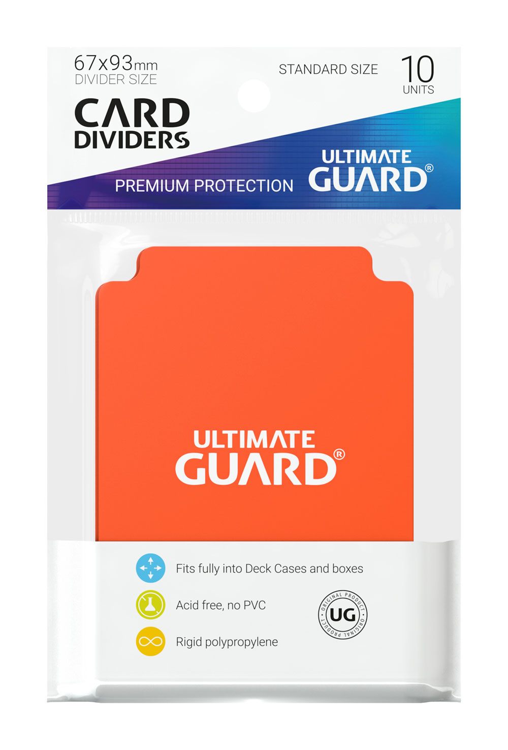 Ultimate Guard Ultimate Guard Card Dividers Standard Size (10) - Orange